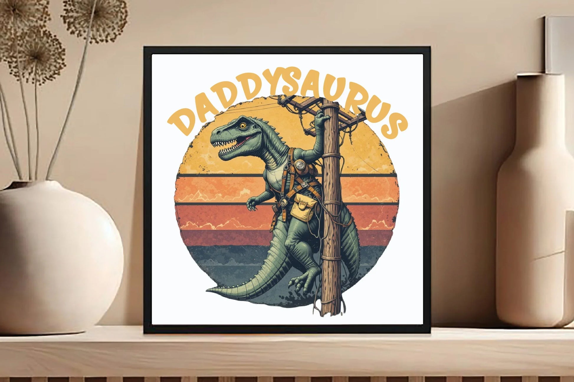 Retro Dinosaur Climbing Power Pole Clipart Bundle - CraftNest - Digital Crafting and Art