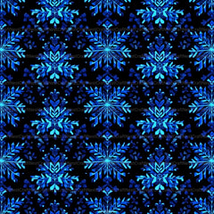 Blue Glitter Snowflakes Winter Pattern Clipart Bundle - CraftNest - Digital Crafting and Art