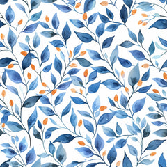 Orange & Blue Floral Pattern Clipart Bundle - CraftNest - Digital Crafting and Art