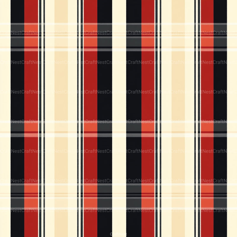 Stripes & Plaids Seamless Pattern Digital Paper - CraftNest - Digital Crafting and Art