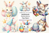 Easter Birthday Bunny Egg Clipart Bundle