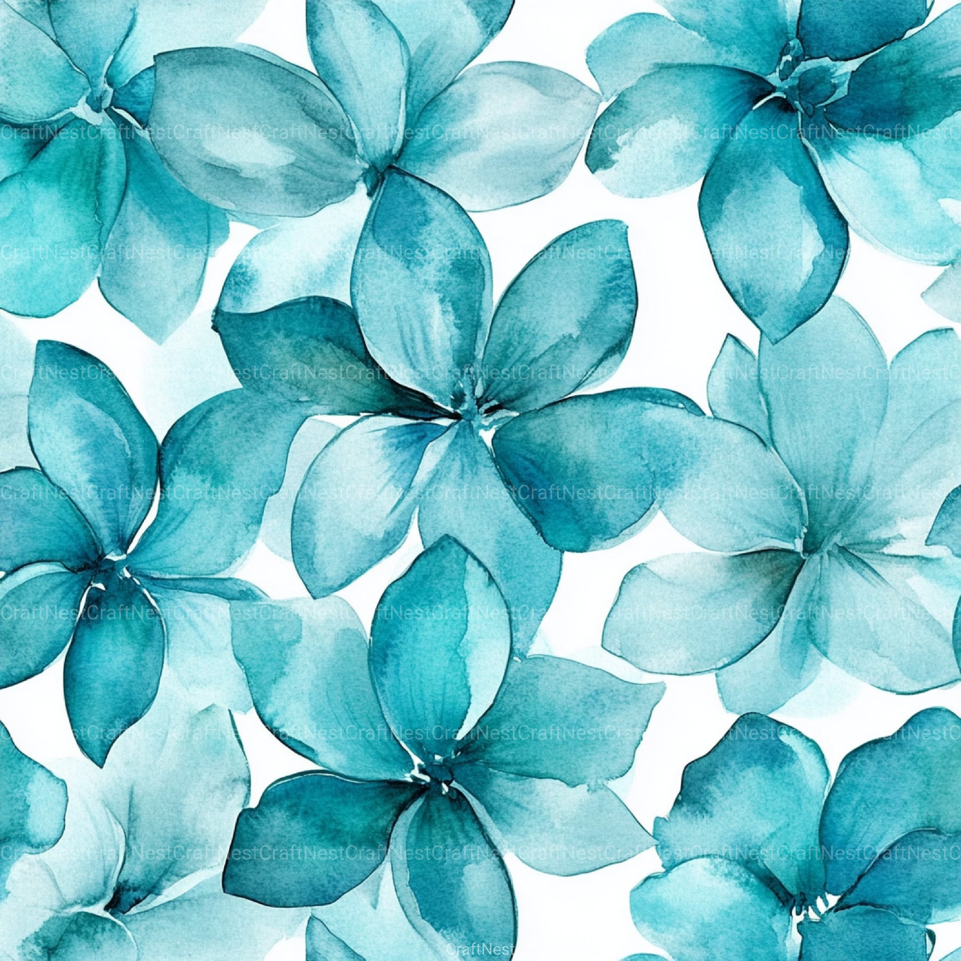 Navy Blue Yellow Cottage Flowers Pattern Clipart Bundle - CraftNest - Digital Crafting and Art