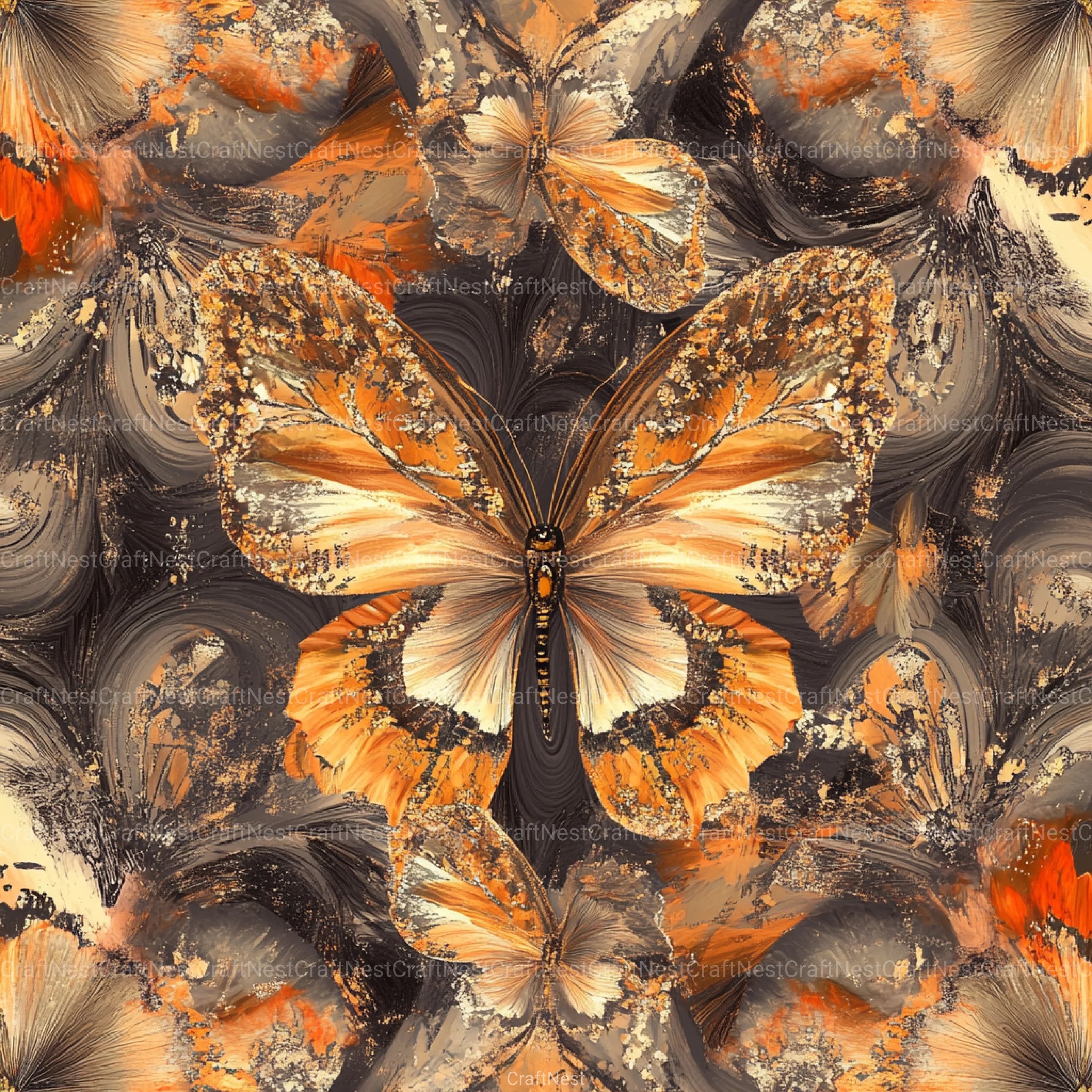 Tortoiseshell Seamless Pattern Digital Paper - CraftNest - Digital Crafting and Art