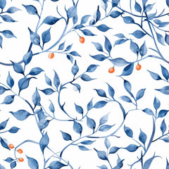 Orange & Blue Floral Pattern Clipart Bundle - CraftNest - Digital Crafting and Art