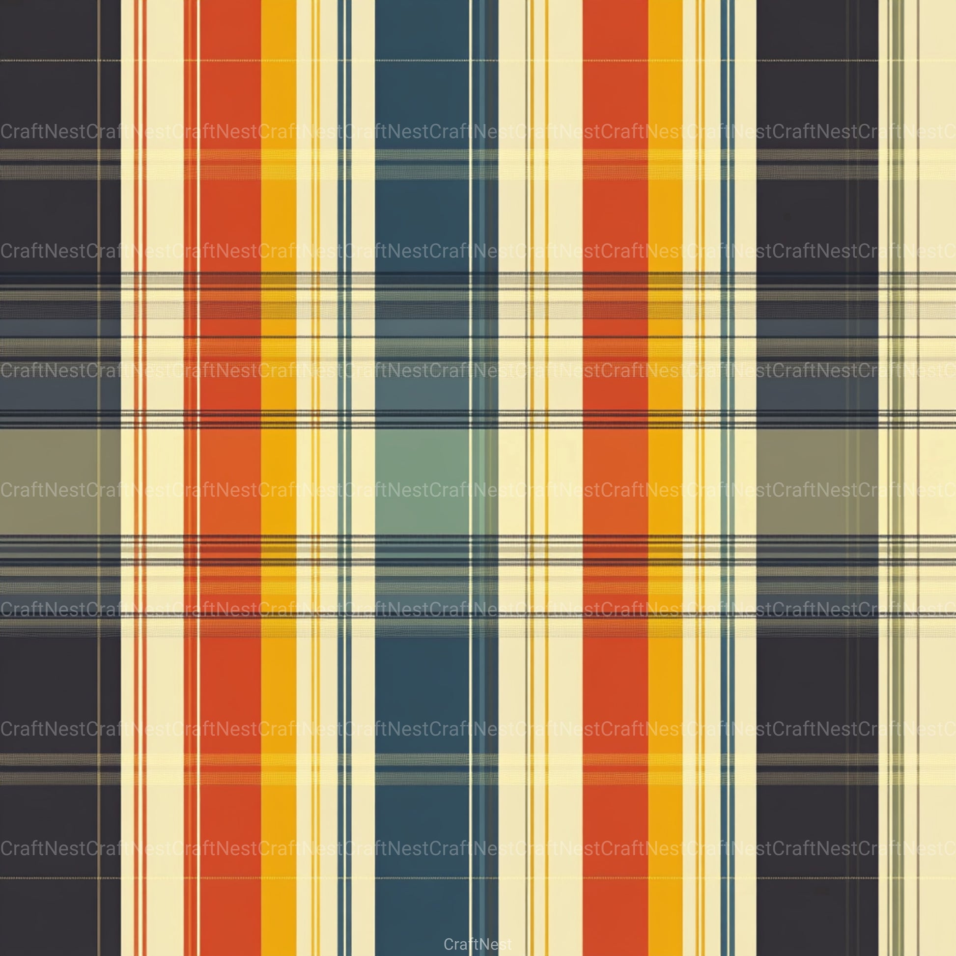 Stripes & Plaids Seamless Pattern Digital Paper - CraftNest - Digital Crafting and Art