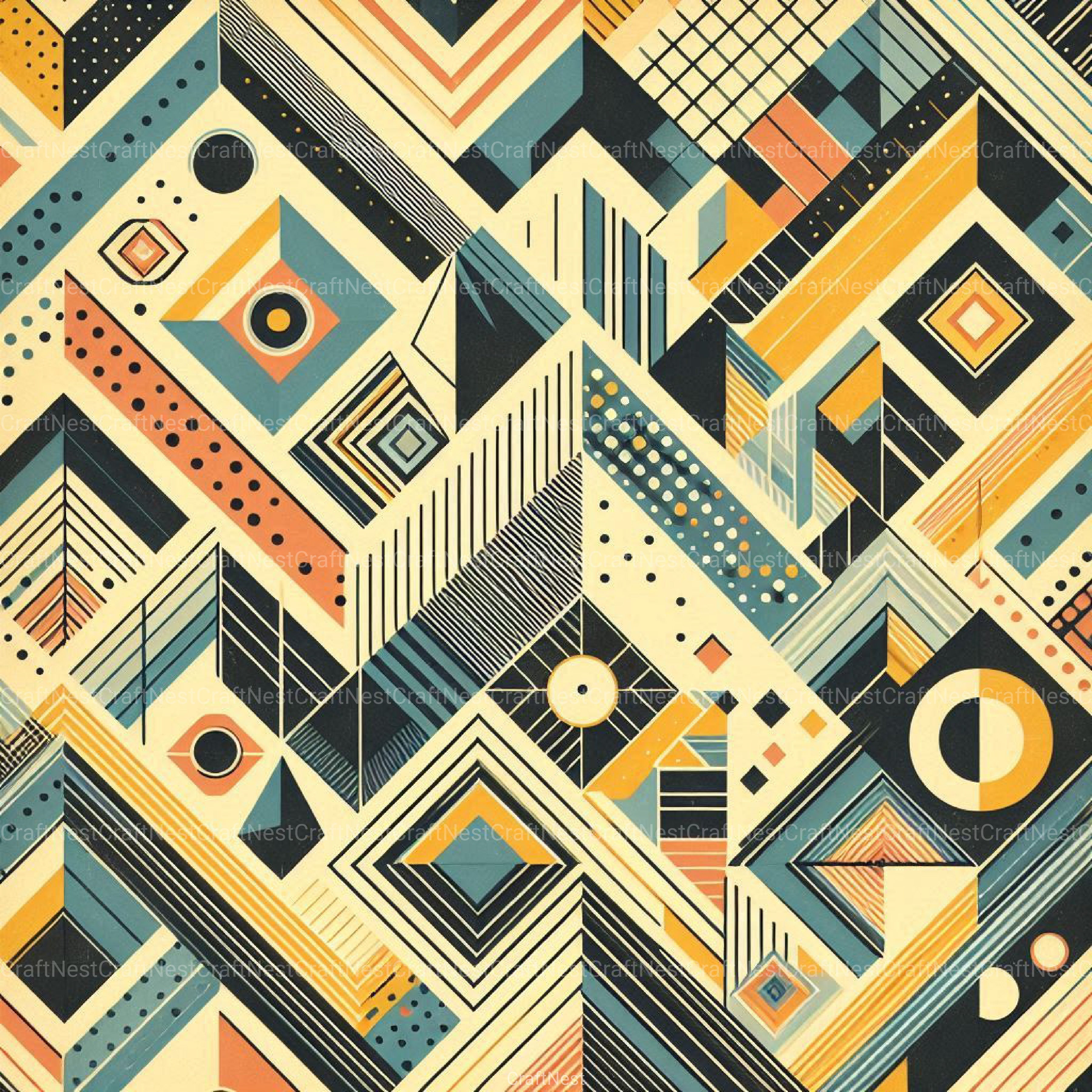 Geometric Triangle Retro Pattern Background Clipart Bundle - CraftNest - Digital Crafting and Art