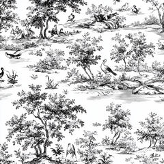 Black White Spring Toile De Jouy Pattern Clipart Bundle - CraftNest - Digital Crafting and Art