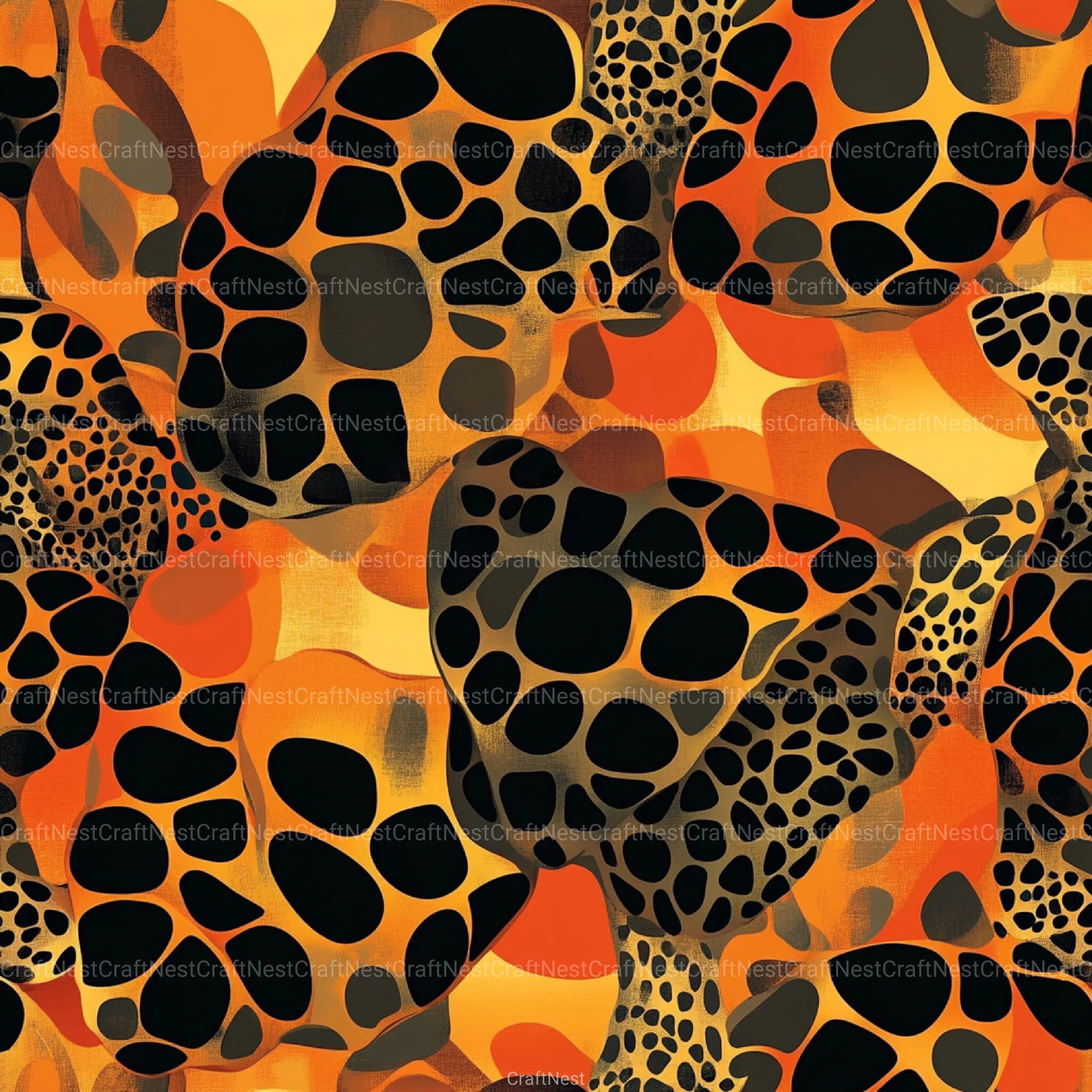 Tortoiseshell Seamless Pattern Digital Paper - CraftNest - Digital Crafting and Art