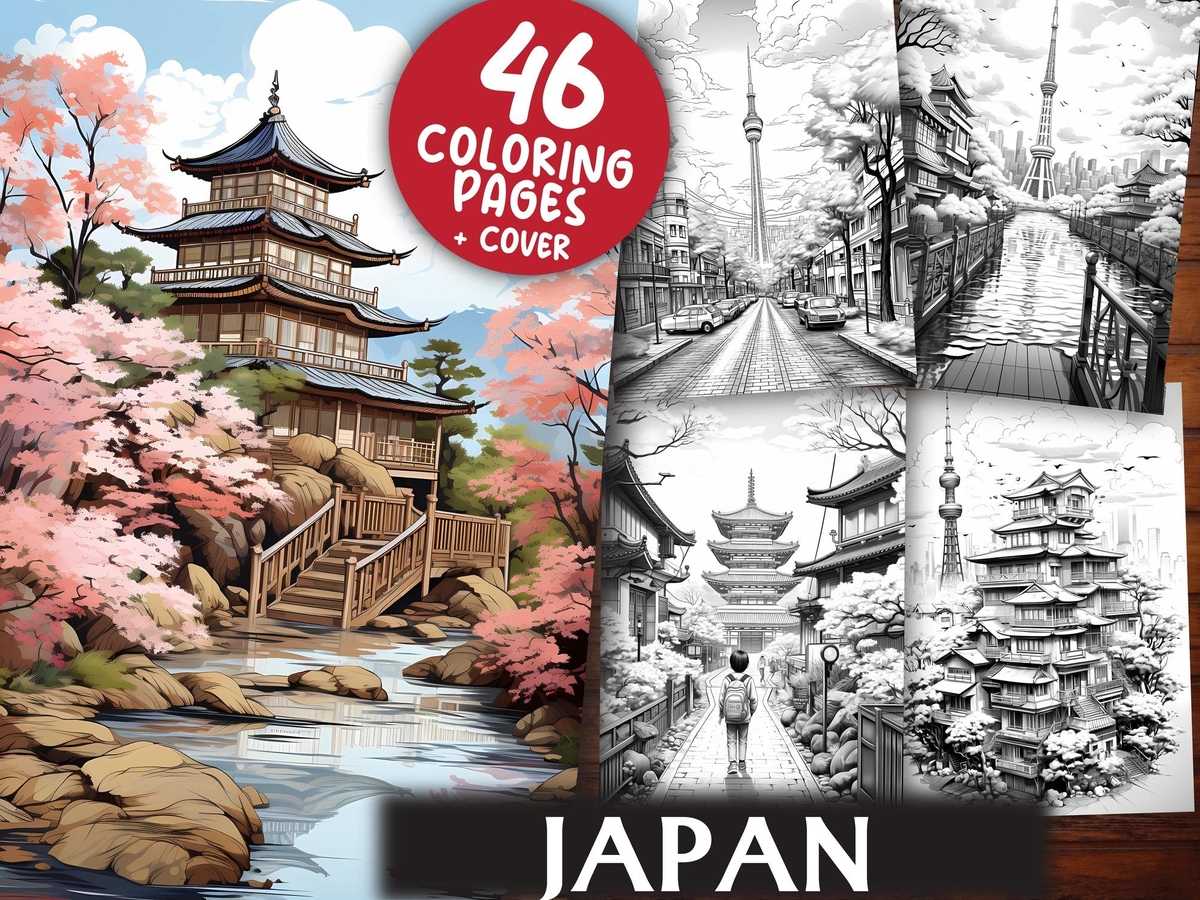 Japan Coloring Books - CraftNest