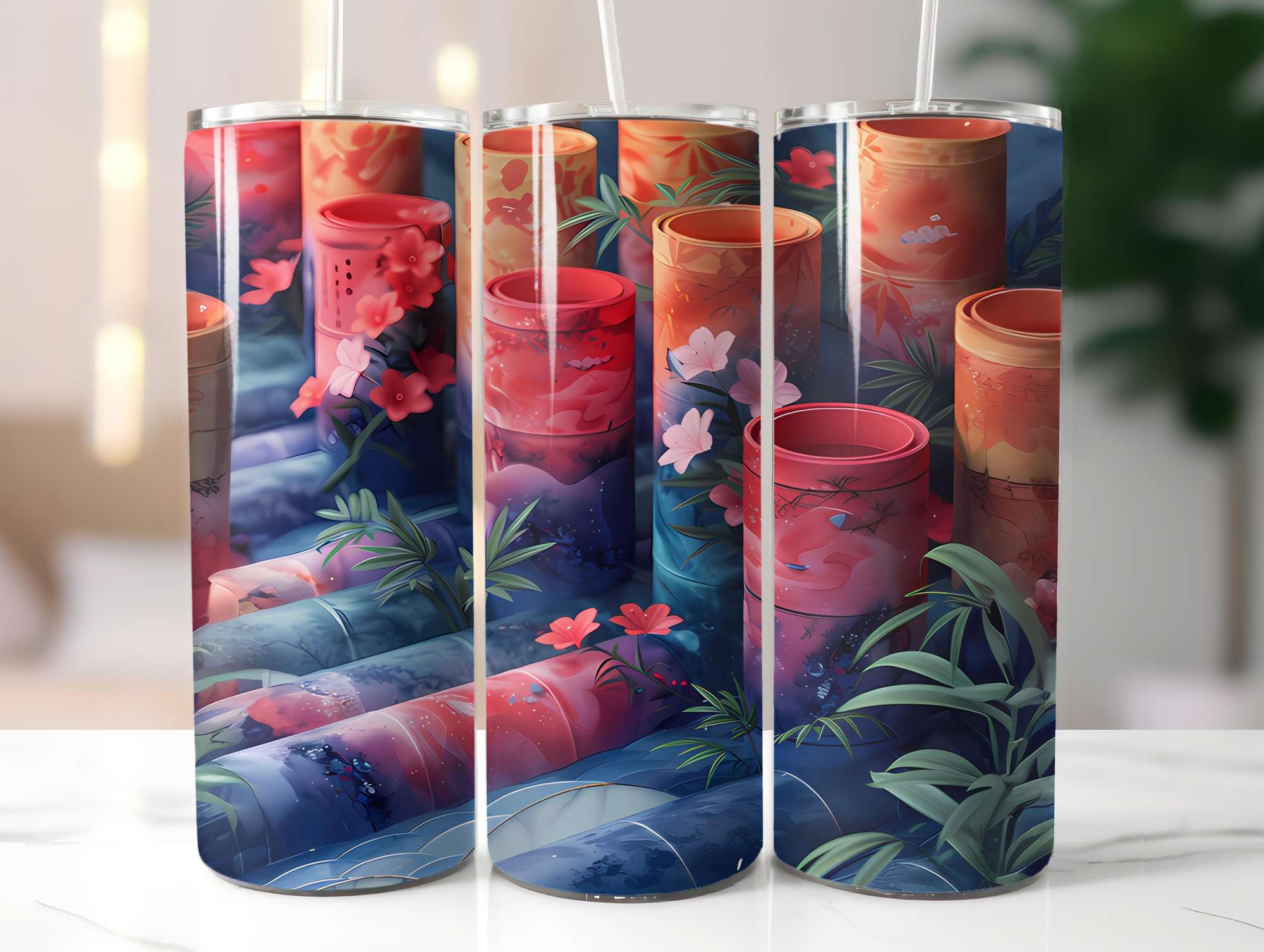 Japandi Summer 5 Tumbler Wrap - CraftNest - Digital Crafting and Art