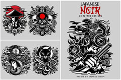 Japanese Noir - CraftNest - Digital Crafting and Art