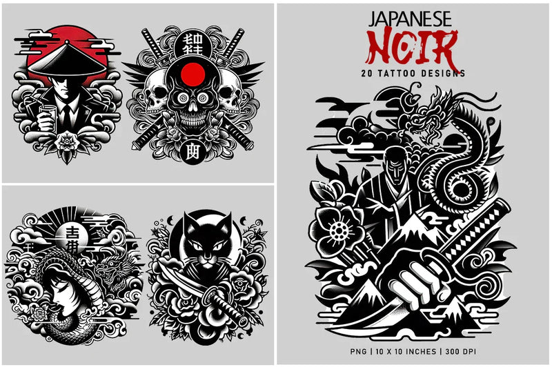 Japanese Noir - CraftNest - Digital Crafting and Art