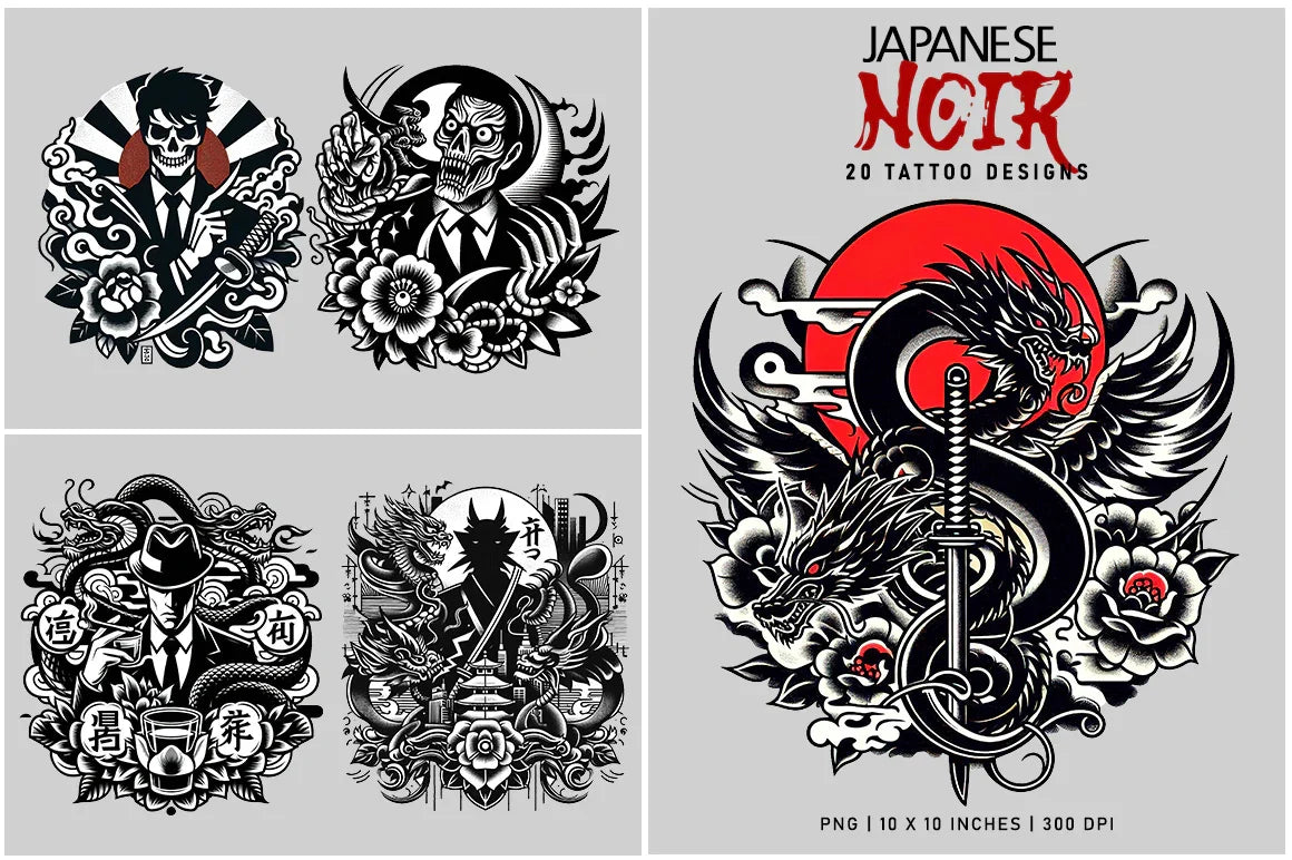Japanese Noir - CraftNest - Digital Crafting and Art