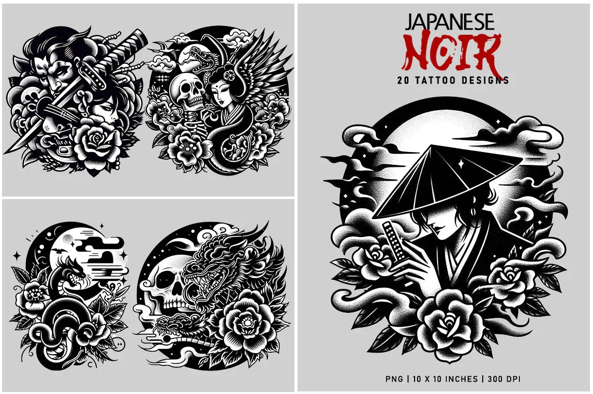 Japanese Noir - CraftNest - Digital Crafting and Art