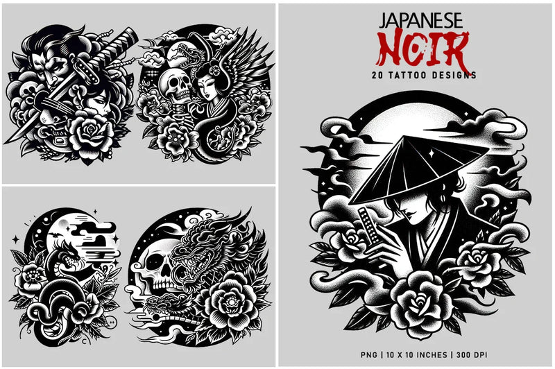 Japanese Noir - CraftNest - Digital Crafting and Art