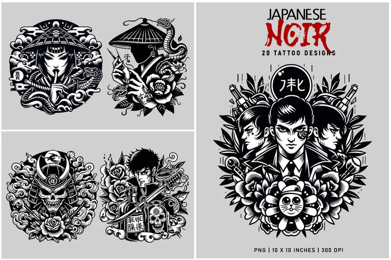 Japanese Noir - CraftNest - Digital Crafting and Art