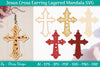 Jesus Cross Earring Layered Mandala SVG Bundle