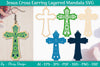 Jesus Cross Earring Layered Mandala SVG Bundle