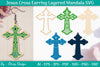 Jesus Cross Earring Layered Mandala SVG Bundle