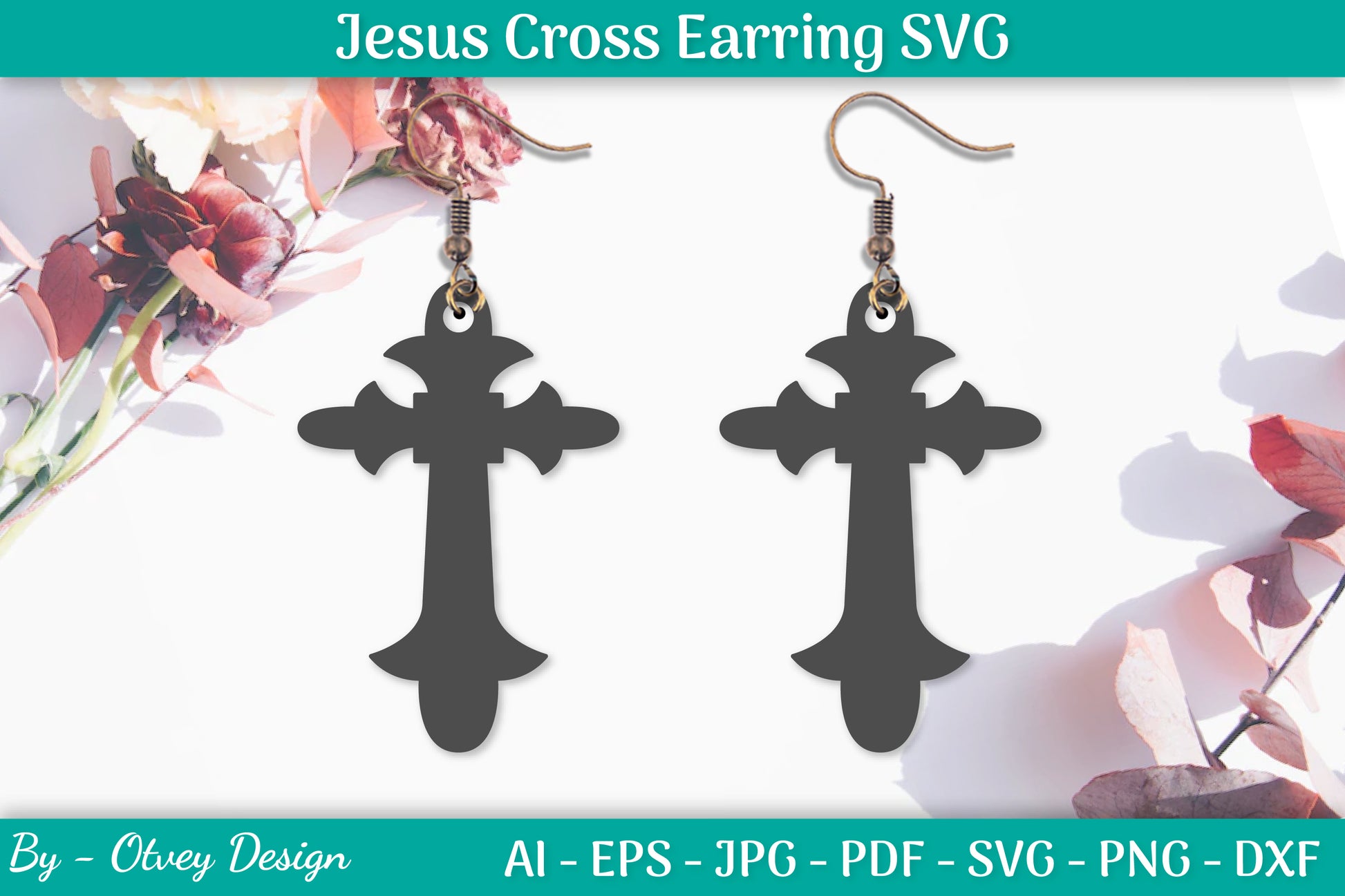 Jesus Cross Earring SVG Bundle 1 - CraftNest - Digital Crafting and Art