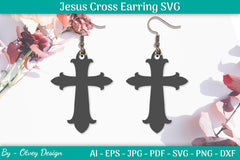 Jesus Cross Earring SVG Bundle 2 - CraftNest - Digital Crafting and Art
