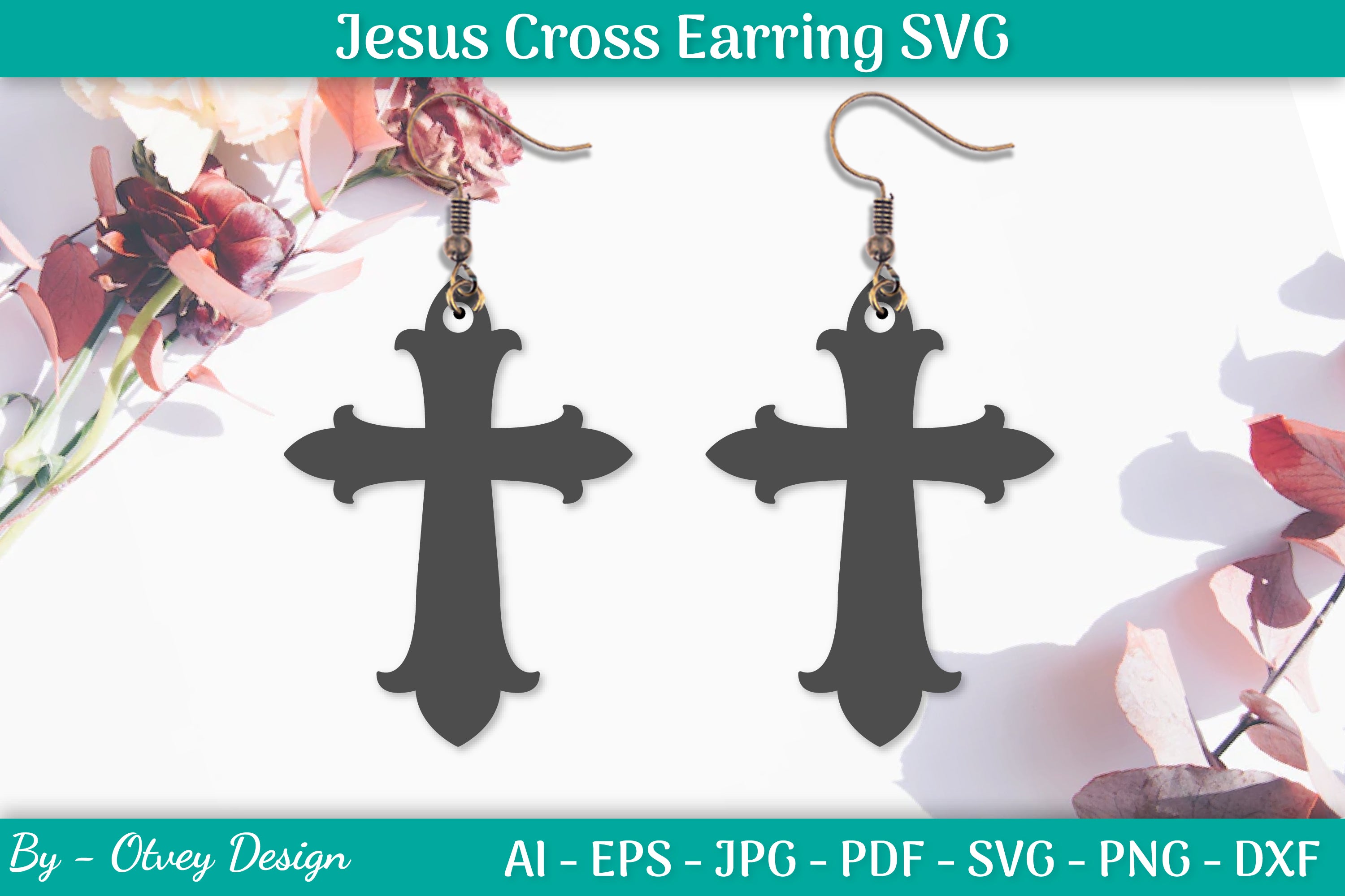 Jesus Cross Earring SVG Bundle 2 - CraftNest - Digital Crafting and Art