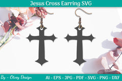 Jesus Cross Earring SVG Bundle 4 - CraftNest - Digital Crafting and Art