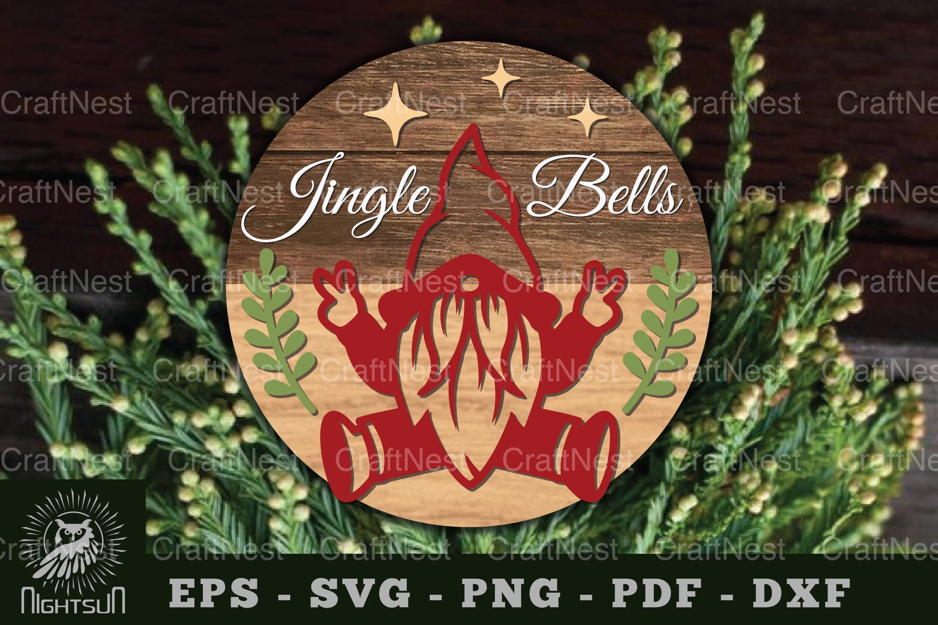 Jingle Bells Laser Cut Sign Clipart Bundle - CraftNest - Digital Crafting and Art