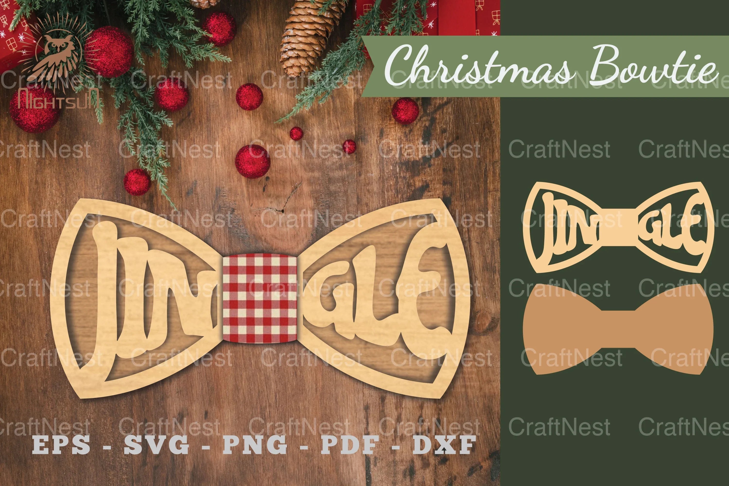 Jingle Laser Cut Bowtie Clipart Bundle - CraftNest - Digital Crafting and Art