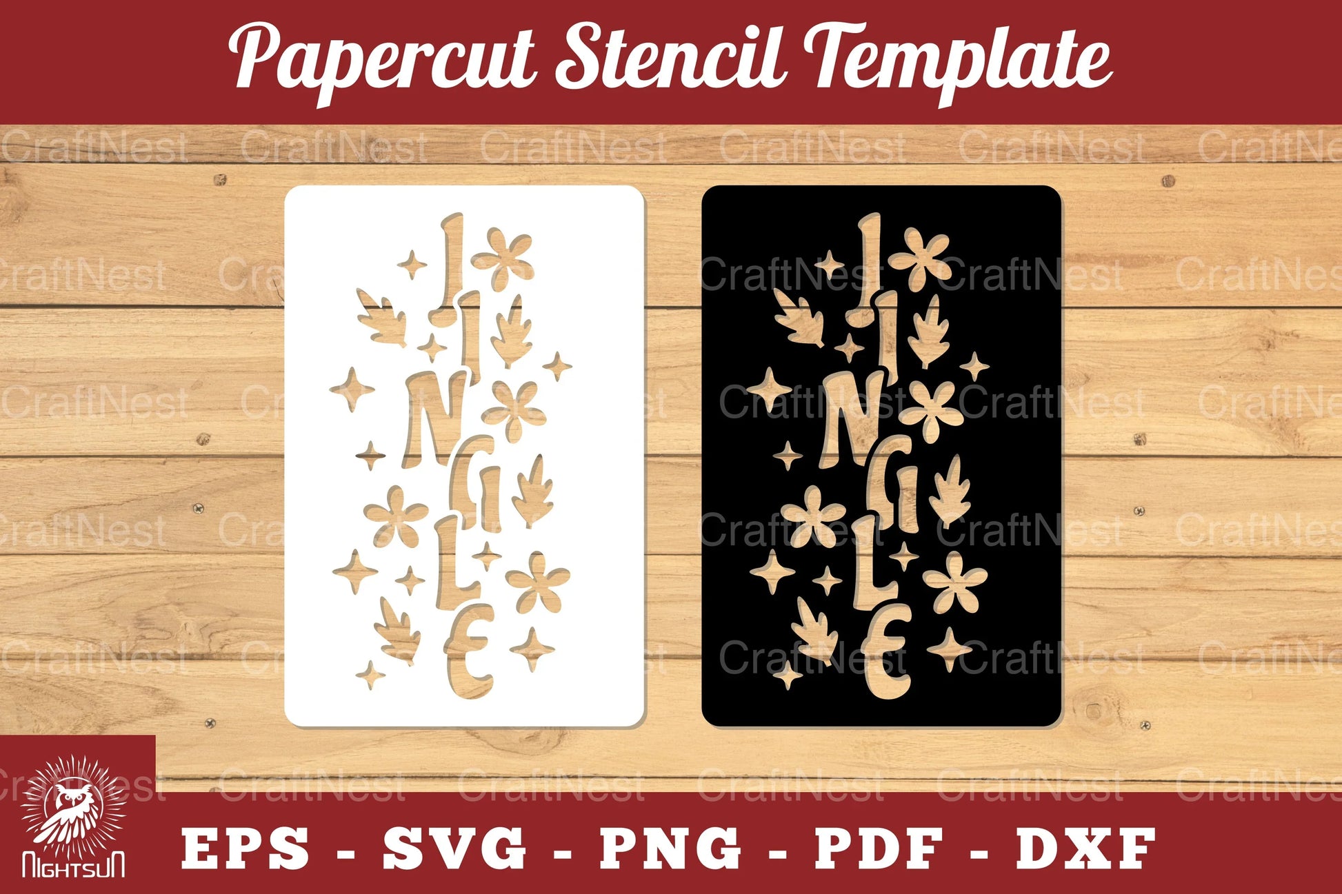 Jingle Papercut Stencil Clipart Bundle - CraftNest - Digital Crafting and Art