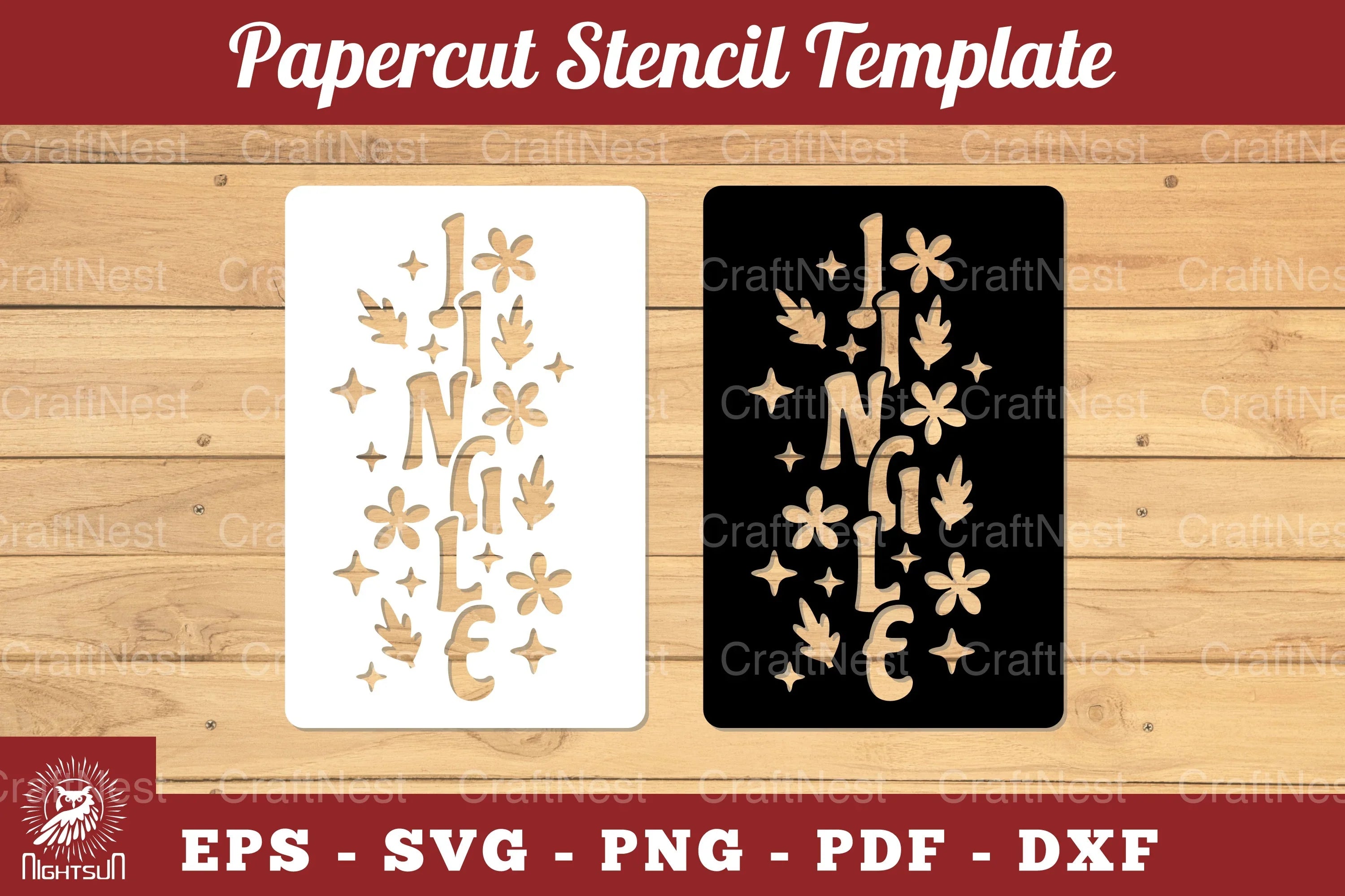 Jingle Papercut Stencil Clipart Bundle - CraftNest - Digital Crafting and Art