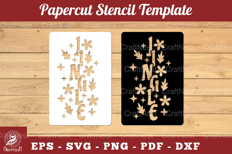 Jingle Papercut Stencil Clipart Bundle - CraftNest - Digital Crafting and Art