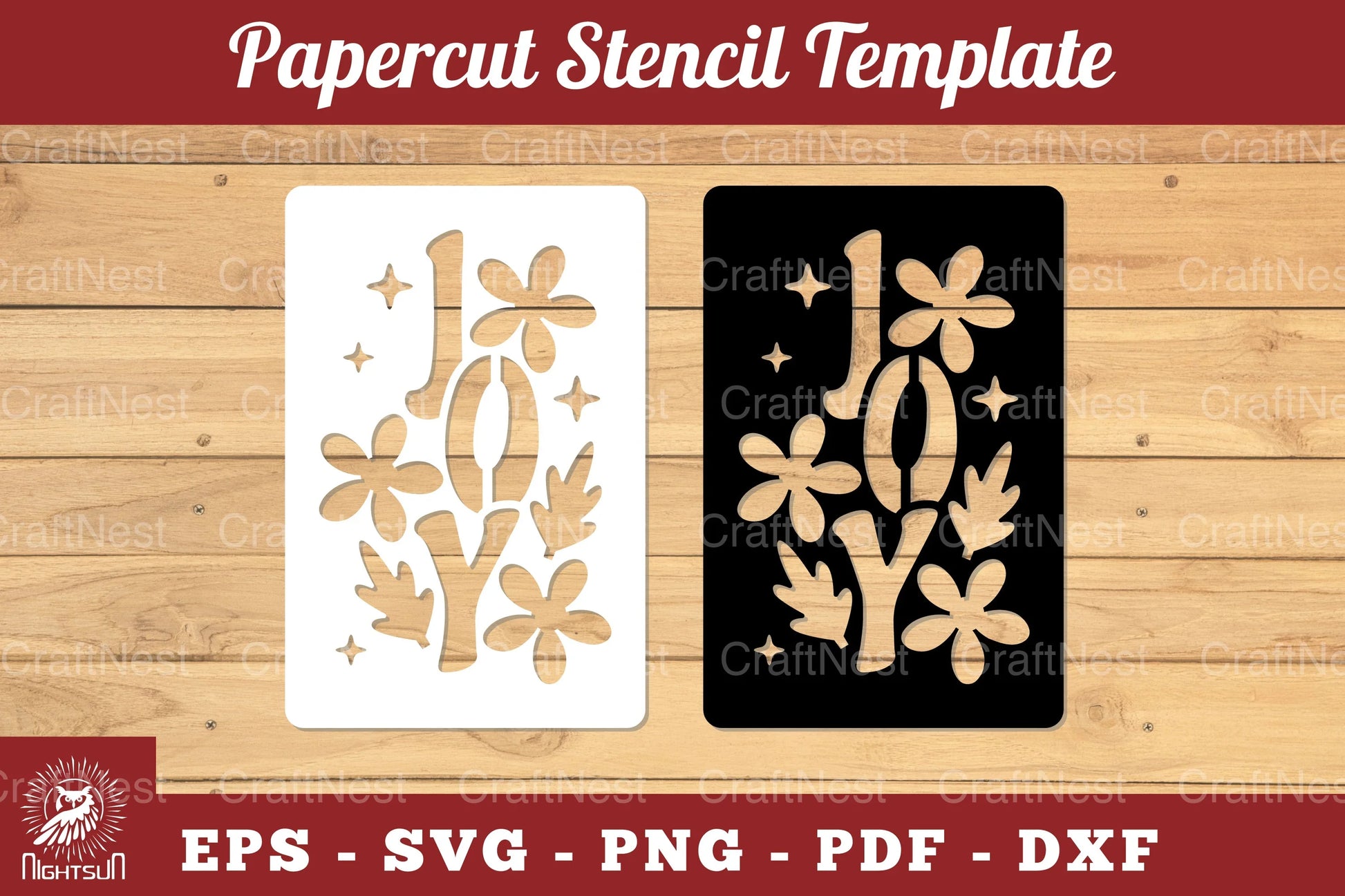 Joy Papercut Stencil Clipart Bundle - CraftNest - Digital Crafting and Art