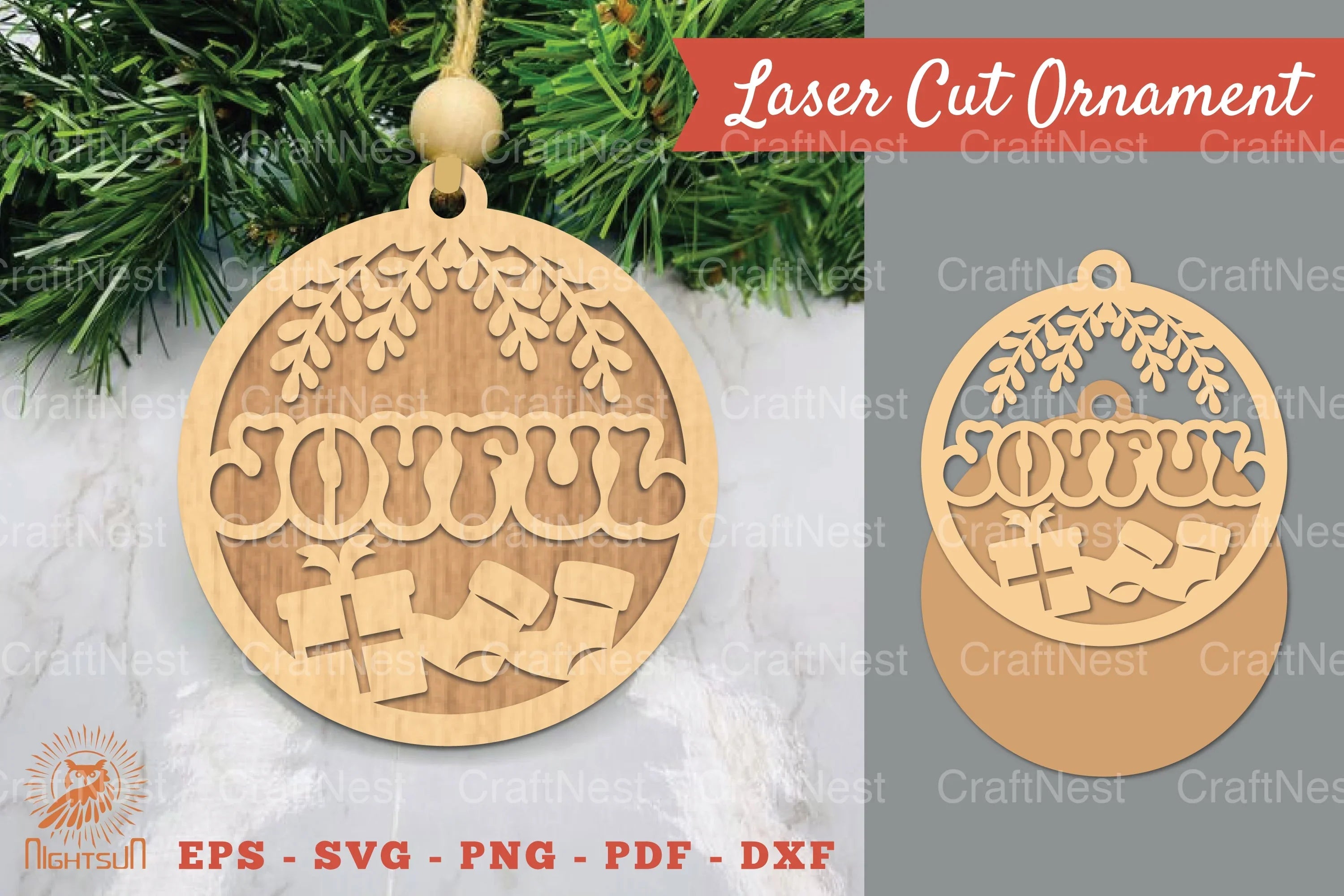 Joyful Laser Cut Ornament Clipart Bundle - CraftNest - Digital Crafting and Art