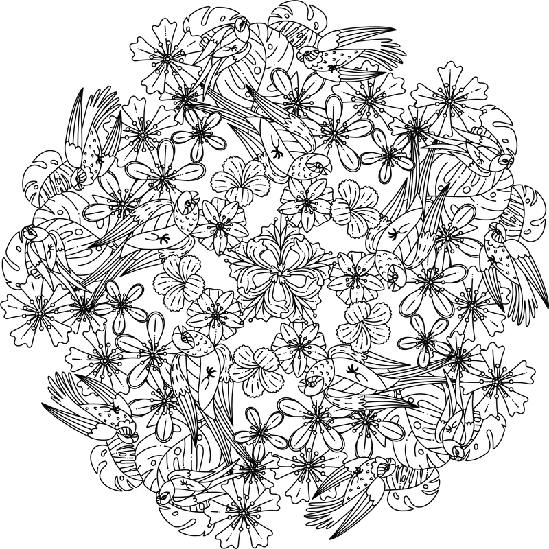 Colorist Heaven Jungle Coloring Book - CraftNest - Digital Crafting and Art