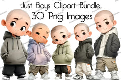 Just Boys Clipart Bundle - CraftNest - Digital Crafting and Art