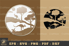 Kangaroo in Forest Ornament Sticker Clipart Bundle - CraftNest - Digital Crafting and Art
