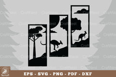 Kangaroo in the Forest Home Decor Clipart Bundle - CraftNest - Digital Crafting and Art