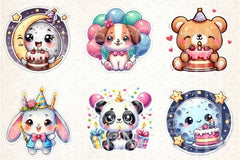 Kawaii Birthday Clipart Bundle - CraftNest - Digital Crafting and Art