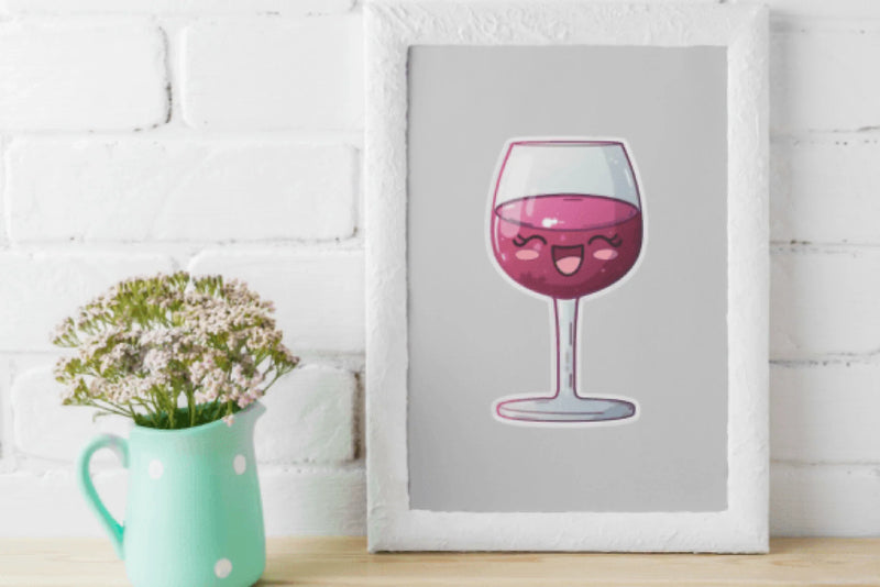Kawaii Wine Sticker Bundle - CraftNest - Digital Crafting and Art