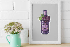 Kawaii Wine Sticker Bundle - CraftNest - Digital Crafting and Art