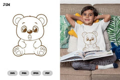 Kawaii Bear Cute Animal Clipart Bundle - CraftNest - Digital Crafting and Art