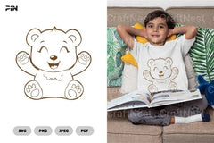 Kawaii Bear Cute Animal Clipart Bundle - CraftNest - Digital Crafting and Art