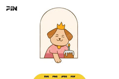 Kawaii Birthday Dog Animal SVG Bundle - CraftNest - Digital Crafting and Art