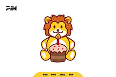 Kawaii Birthday Lion Animal Clipart Bundle - CraftNest - Digital Crafting and Art