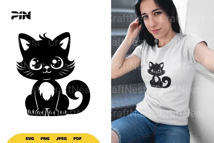 Kawaii Black Cat Halloween SVG Bundle - CraftNest - Digital Crafting and Art