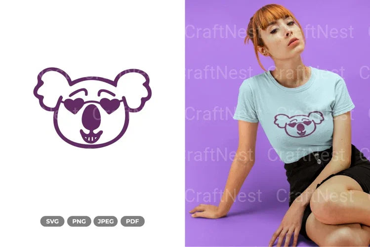 Kawaii Cool Koala - CraftNest - Digital Crafting and Art