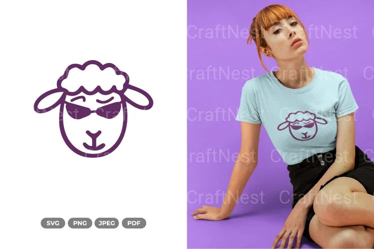 Kawaii Cool Sheep Clipart Bundle - CraftNest - Digital Crafting and Art