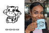 Kawaii Cow Drinking Coffee Cute SVG Bundle