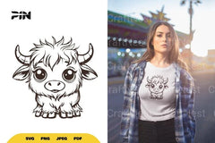 Kawaii Cow Chibi and Cute Clipart Bundle - CraftNest - Digital Crafting and Art
